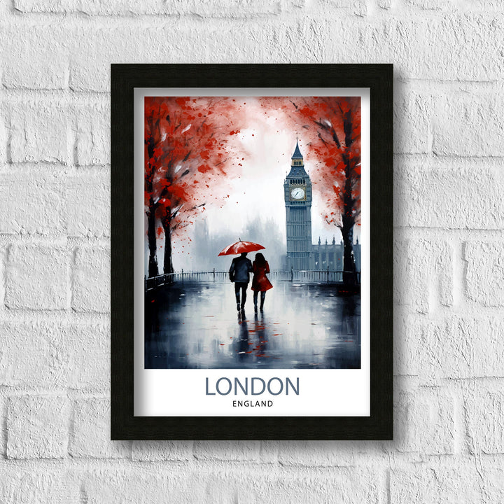 London Travel Print London Wall Art London Home Decor London Illustration Travel Poster Gift For London UK Home Decor