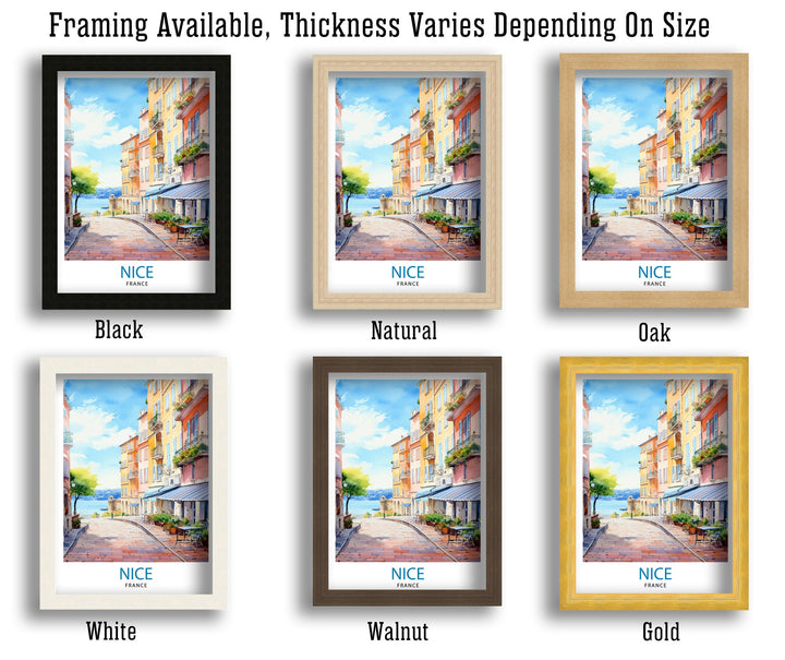 Nice France Travel Poster Nice Wall Art Nice Poster French Riviera Decor Nice Art Poster Nice Illustration Nice