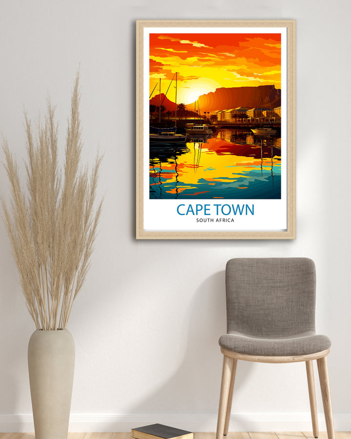 Cape Town South Africa Travel Poster Cape Town