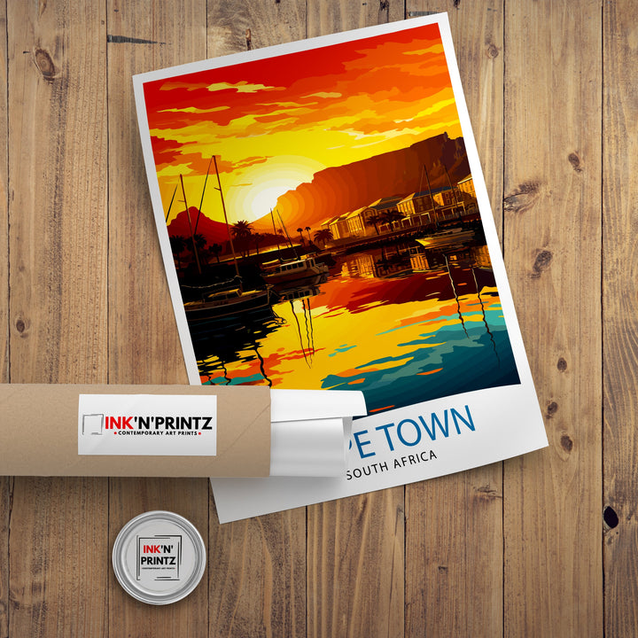 Cape Town South Africa Travel Poster Cape Town