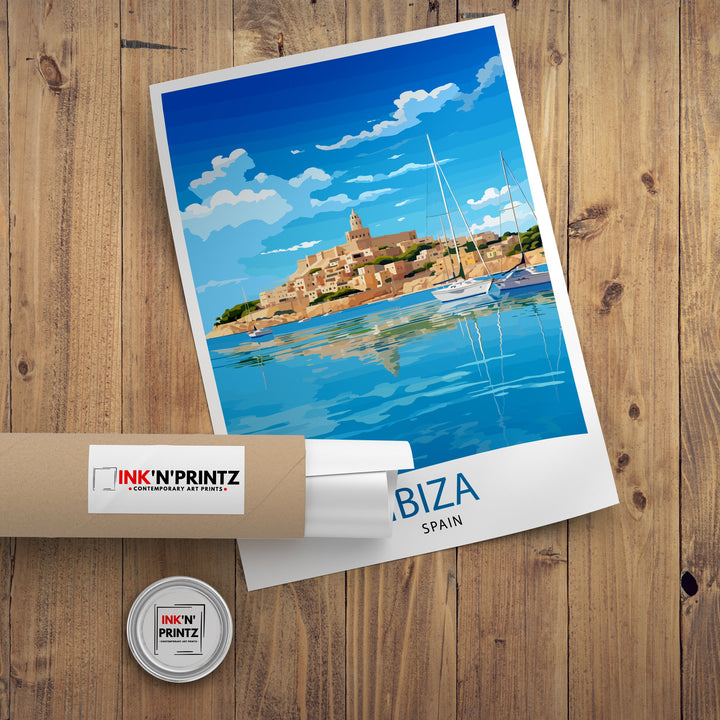 Ibiza Travel Print Ibiza Wall Art Ibiza Home Decor Ibiza Illustration Travel Poster Gift For Ibiza Lovers Spain Travel Print