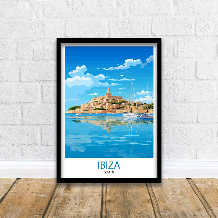 Ibiza Travel Print Ibiza Wall Art Ibiza Home Decor Ibiza Illustration Travel Poster Gift For Ibiza Lovers Spain Travel Print