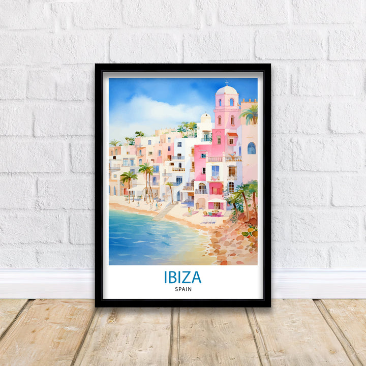 Ibiza Travel Print Ibiza Wall Art Ibiza Home Decor Ibiza Illustration Travel Poster Gift For Ibiza Lovers Spain Travel Print