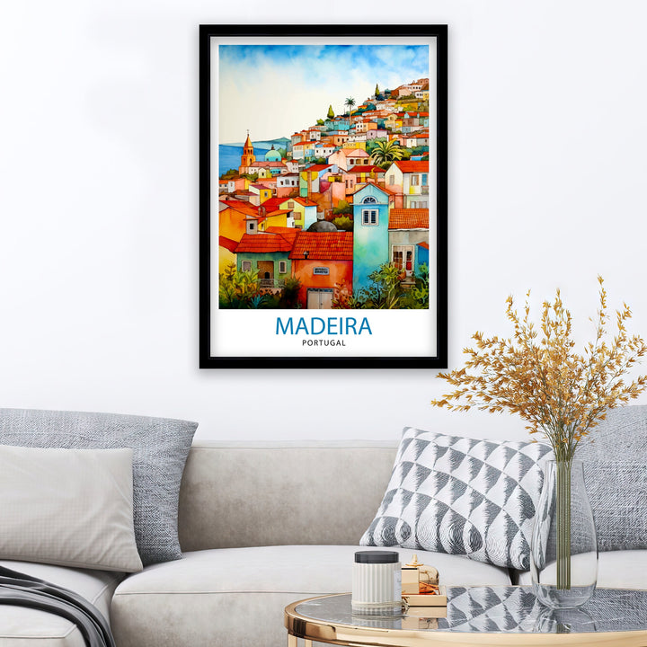 Madeira Portugal Print Madeira Decor Madeira Poster Madeira Art Madeira Wall Art Gift for Madeira Lovers Madeira Home Decor