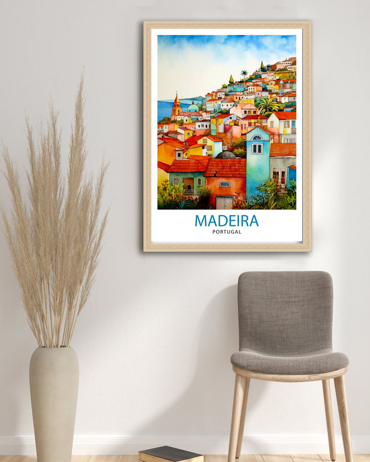 Madeira Portugal Print Madeira Decor Madeira Poster Madeira Art Madeira Wall Art Gift for Madeira Lovers Madeira Home Decor