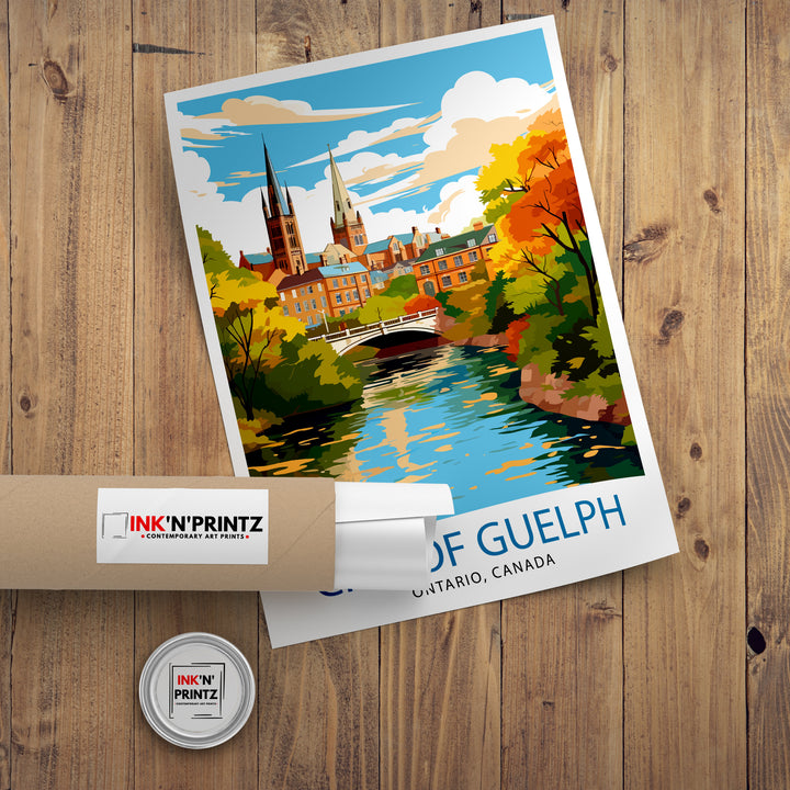 Guelph Ontario Print Guelph Decor Guelph Poster Guelph Art Guelph Wall Art Gift for Guelph Fans Guelph Home Decor