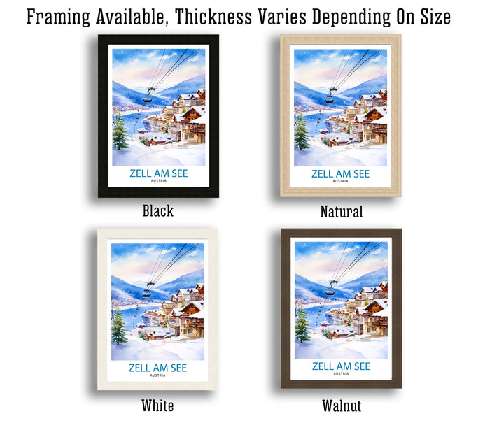 Zell am See Austria Travel Print Zell am See Wall Decor Zell am See Poster Austria Travel Prints Zell am See Art Print Zell am See