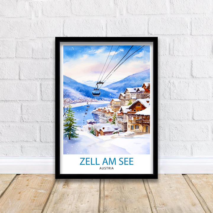 Zell am See Austria Travel Print Zell am See Wall Decor Zell am See Poster Austria Travel Prints Zell am See Art Print Zell am See