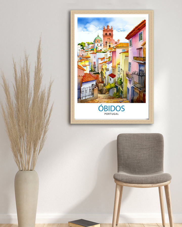 Óbidos Portugal Print Óbidos Decor Óbidos Poster Óbidos Art Óbidos Wall Art Gift for History Buffs Óbidos Home Decor