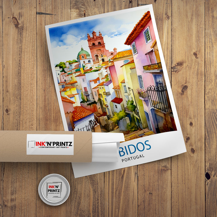 Óbidos Portugal Print Óbidos Decor Óbidos Poster Óbidos Art Óbidos Wall Art Gift for History Buffs Óbidos Home Decor