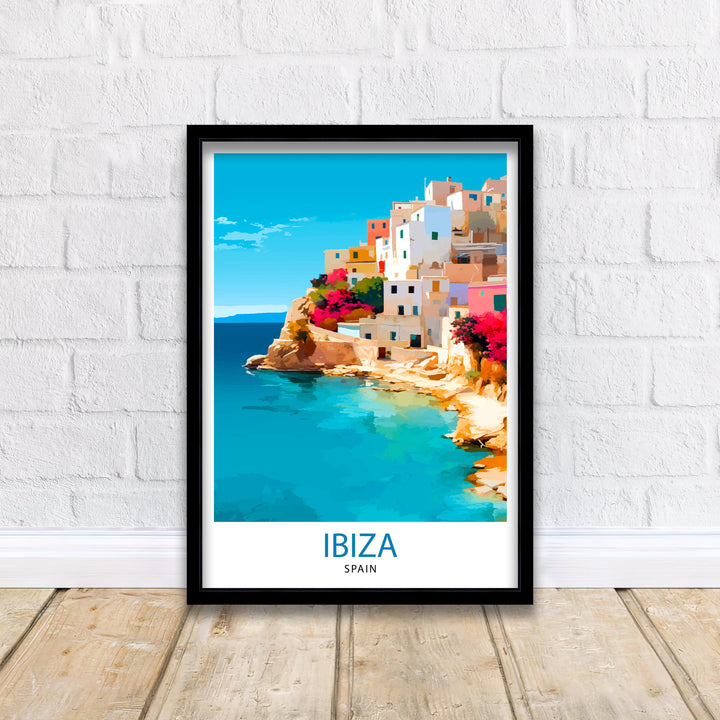 Ibiza Travel Print Ibiza Wall Art Ibiza Home Decor Ibiza Illustration Travel Poster Gift For Ibiza Lovers Spain Travel Print
