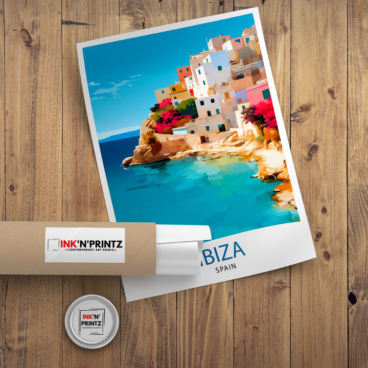 Ibiza Travel Print Ibiza Wall Art Ibiza Home Decor Ibiza Illustration Travel Poster Gift For Ibiza Lovers Spain Travel Print