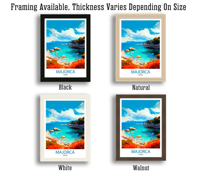 Majorca Spain Travel Print Majorca Wall Decor Majorca Home Living Decor Majorca Spain Illustration Travel Poster Gift for Majorca Spain Home