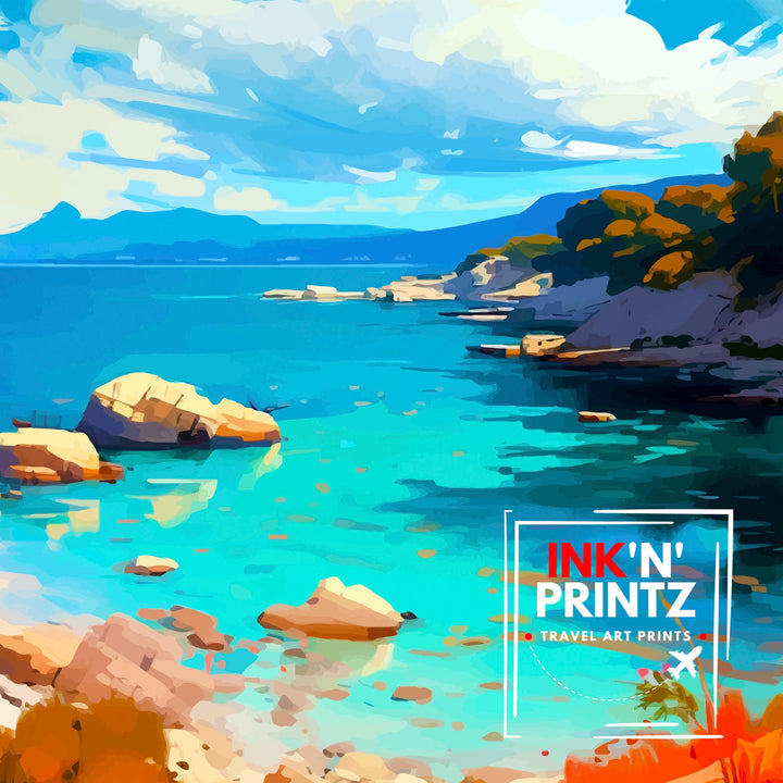 Majorca Spain Travel Print Majorca Wall Decor Majorca Home Living Decor Majorca Spain Illustration Travel Poster Gift for Majorca Spain Home