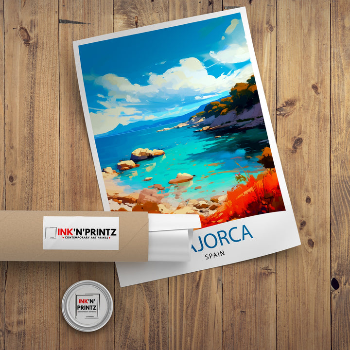 Majorca Spain Travel Print Majorca Wall Decor Majorca Home Living Decor Majorca Spain Illustration Travel Poster Gift for Majorca Spain Home