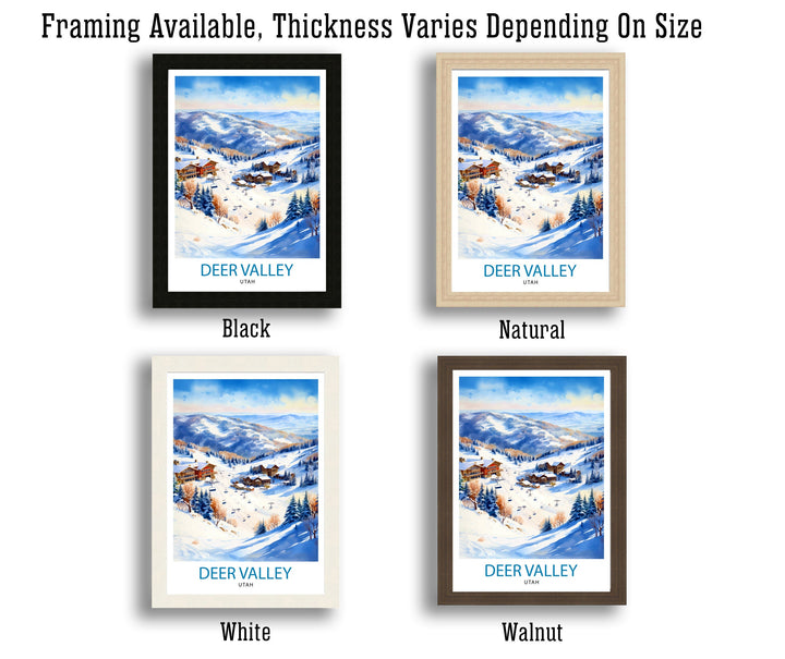 Deer Valley Ski Resort Poster Deer Valley Ski Decor Deer Valley Poster Deer Valley Art Poster Deer Valley Wall Art Gift for Deer Valley Skiers