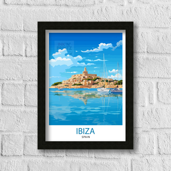 Ibiza Travel Print Ibiza Wall Art Ibiza Home Decor Ibiza Illustration Travel Poster Gift For Ibiza Lovers Spain Travel Print