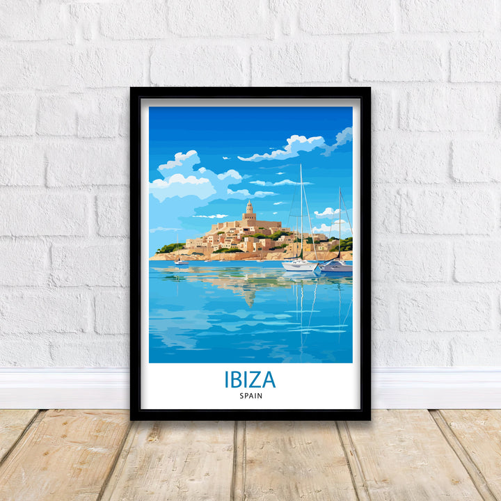 Ibiza Travel Print Ibiza Wall Art Ibiza Home Decor Ibiza Illustration Travel Poster Gift For Ibiza Lovers Spain Travel Print