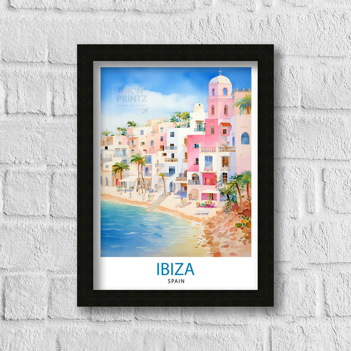 Ibiza Travel Print Ibiza Wall Art Ibiza Home Decor Ibiza Illustration Travel Poster Gift For Ibiza Lovers Spain Travel Print