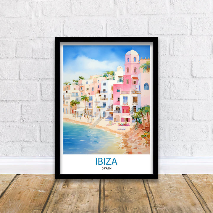 Ibiza Travel Print Ibiza Wall Art Ibiza Home Decor Ibiza Illustration Travel Poster Gift For Ibiza Lovers Spain Travel Print