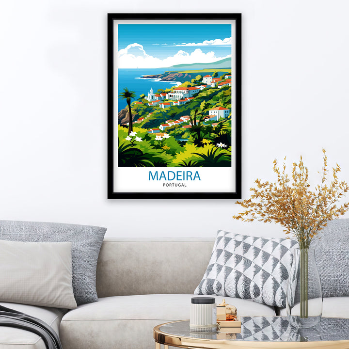 Madeira Portugal Print Madeira Decor Madeira Poster Madeira Art Madeira Wall Art Gift for Madeira Lovers Madeira Home Decor