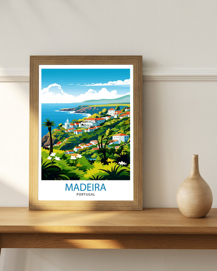 Madeira Portugal Print Madeira Decor Madeira Poster Madeira Art Madeira Wall Art Gift for Madeira Lovers Madeira Home Decor