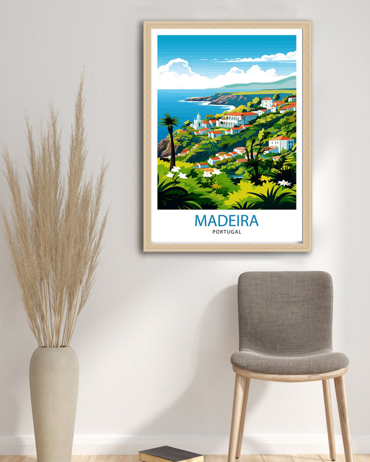 Madeira Portugal Print Madeira Decor Madeira Poster Madeira Art Madeira Wall Art Gift for Madeira Lovers Madeira Home Decor