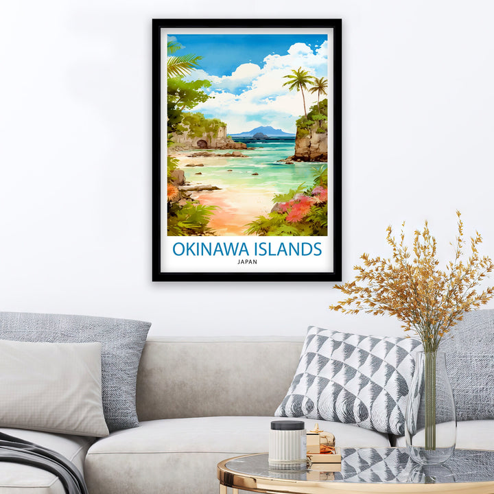 Okinawa Islands Japan Travel Print Okinawa Wall Decor Okinawa Poster Japan Travel Prints Okinawa Art Print Okinawa Illustration Okinawa Wall