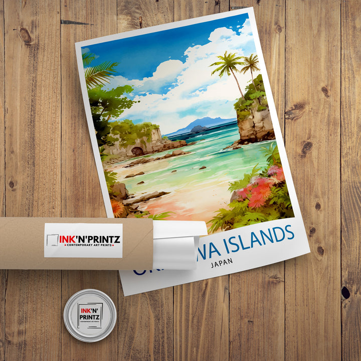 Okinawa Islands Japan Travel Print Okinawa Wall Decor Okinawa Poster Japan Travel Prints Okinawa Art Print Okinawa Illustration Okinawa Wall