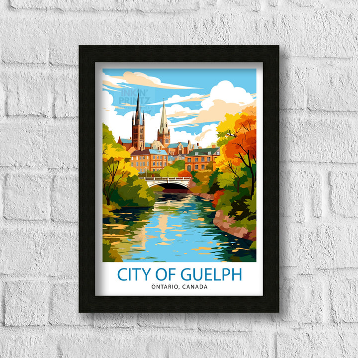 Guelph Ontario Print Guelph Decor Guelph Poster Guelph Art Guelph Wall Art Gift for Guelph Fans Guelph Home Decor