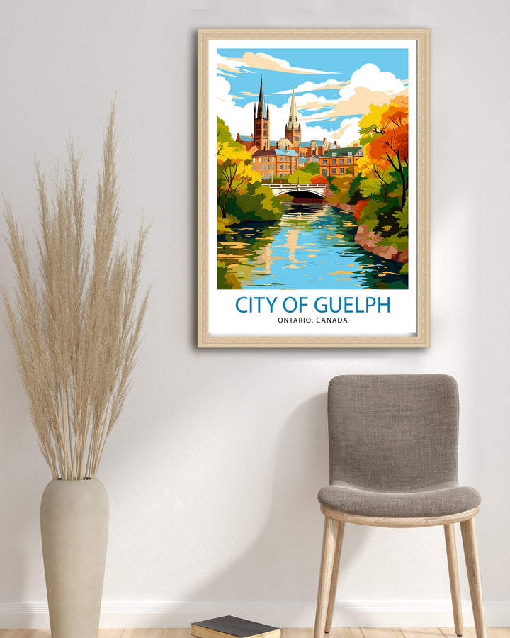 Guelph Ontario Print Guelph Decor Guelph Poster Guelph Art Guelph Wall Art Gift for Guelph Fans Guelph Home Decor