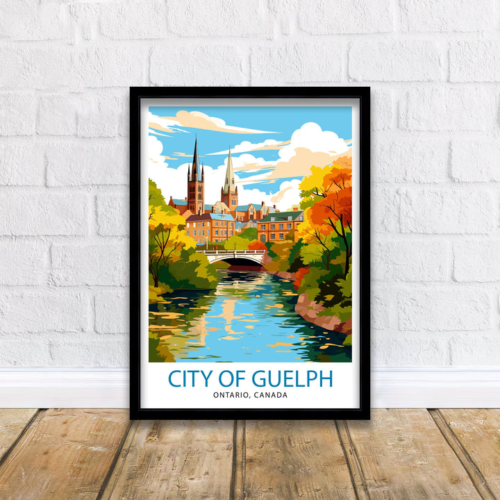 Guelph Ontario Print Guelph Decor Guelph Poster Guelph Art Guelph Wall Art Gift for Guelph Fans Guelph Home Decor