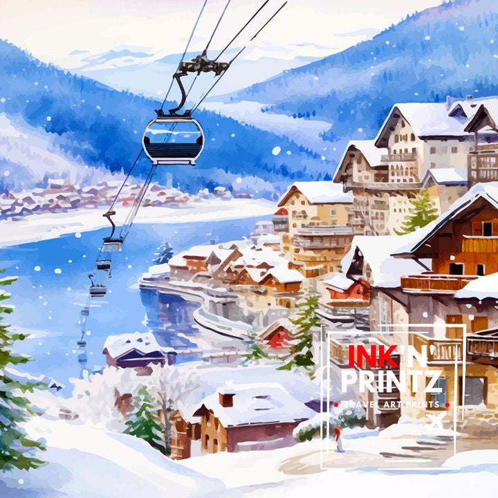 Zell am See Austria Travel Print Zell am See Wall Decor Zell am See Poster Austria Travel Prints Zell am See Art Print Zell am See