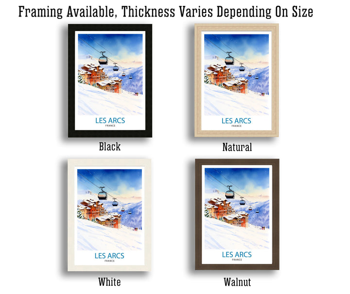 Les Arcs France Poster Les Arcs Decor Les Arcs Poster Les Arcs Art Les Arcs Wall Art Gift for Ski Lovers Les Arcs Home Decor