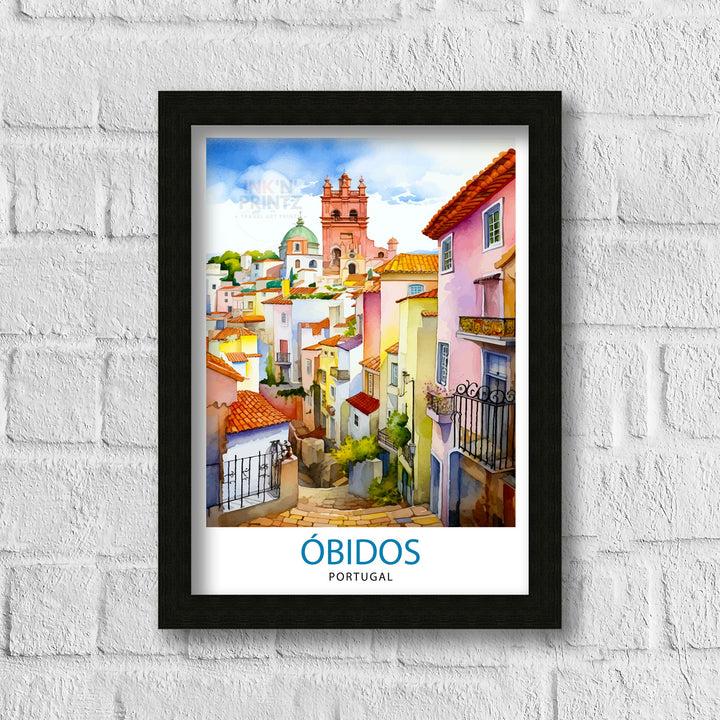 Óbidos Portugal Print Óbidos Decor Óbidos Poster Óbidos Art Óbidos Wall Art Gift for History Buffs Óbidos Home Decor