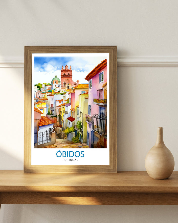 Óbidos Portugal Print Óbidos Decor Óbidos Poster Óbidos Art Óbidos Wall Art Gift for History Buffs Óbidos Home Decor