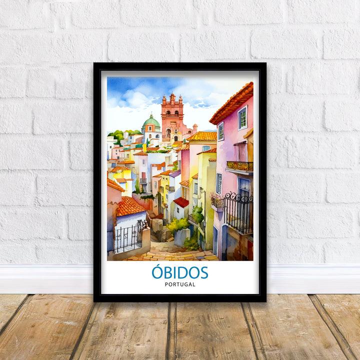 Óbidos Portugal Print Óbidos Decor Óbidos Poster Óbidos Art Óbidos Wall Art Gift for History Buffs Óbidos Home Decor