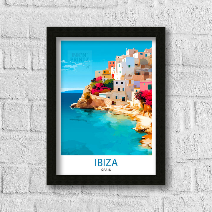 Ibiza Travel Print Ibiza Wall Art Ibiza Home Decor Ibiza Illustration Travel Poster Gift For Ibiza Lovers Spain Travel Print