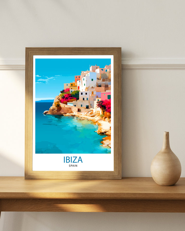 Ibiza Travel Print Ibiza Wall Art Ibiza Home Decor Ibiza Illustration Travel Poster Gift For Ibiza Lovers Spain Travel Print