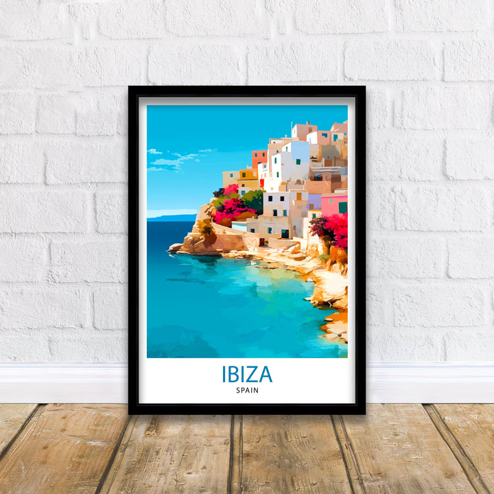 Ibiza Travel Print Ibiza Wall Art Ibiza Home Decor Ibiza Illustration Travel Poster Gift For Ibiza Lovers Spain Travel Print