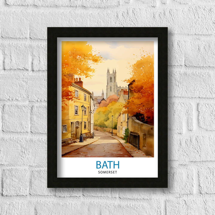 Bath Somerset Travel Print Bath Wall Art Bath Home Decor Bath Illustration Travel Poster Gift Somerset England Home Decor