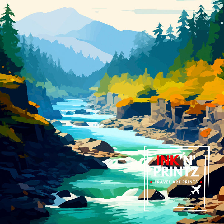 Oregon US Travel Poster