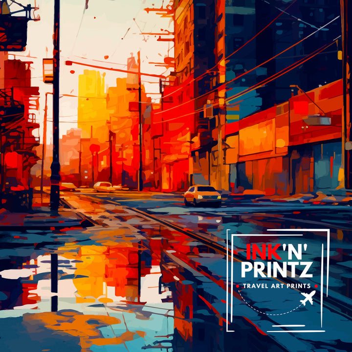 Detroit Michigan Travel Poster