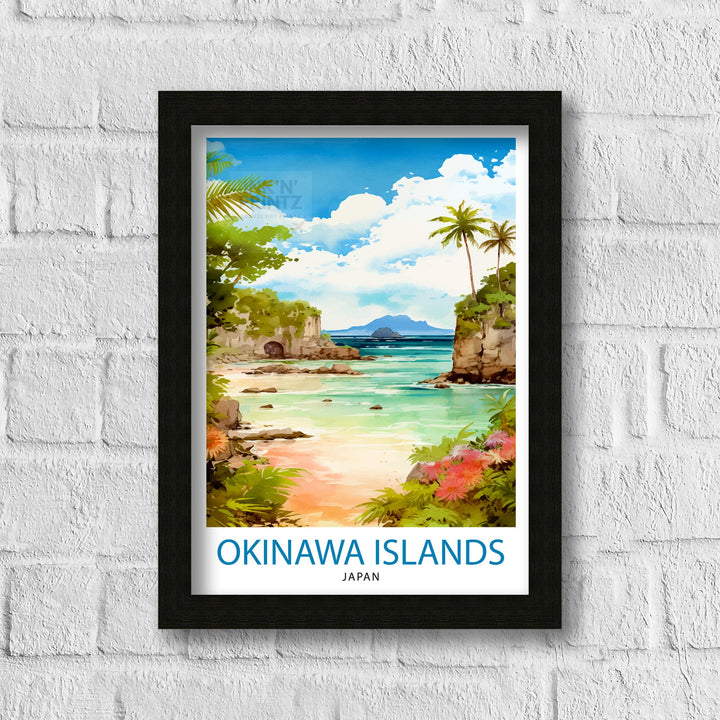 Okinawa Islands Japan Travel Print Okinawa Wall Decor Okinawa Poster Japan Travel Prints Okinawa Art Print Okinawa Illustration Okinawa Wall