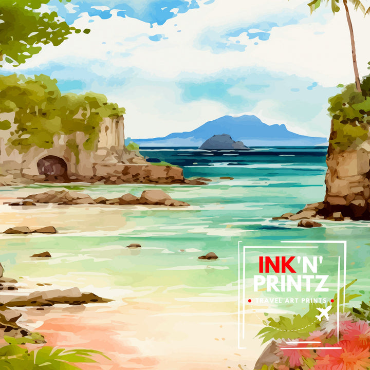 Okinawa Islands Japan Travel Print Okinawa Wall Decor Okinawa Poster Japan Travel Prints Okinawa Art Print Okinawa Illustration Okinawa Wall