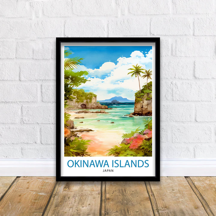 Okinawa Islands Japan Travel Print Okinawa Wall Decor Okinawa Poster Japan Travel Prints Okinawa Art Print Okinawa Illustration Okinawa Wall