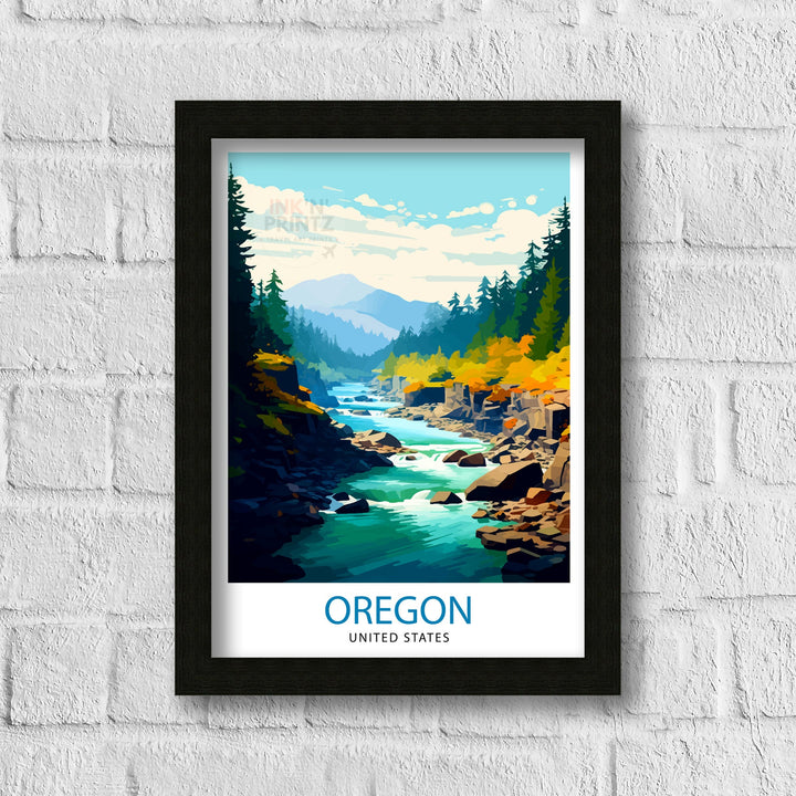 Oregon US Travel Poster