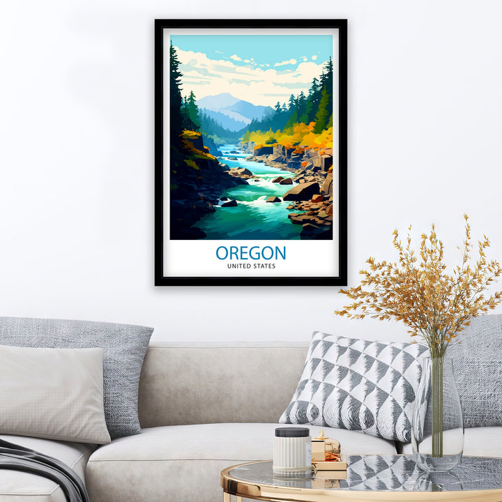 Oregon US Travel Poster