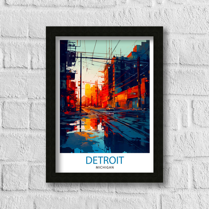 Detroit Michigan Travel Poster
