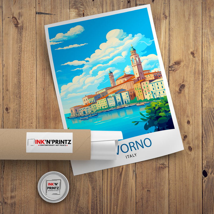 Livorno Italy Travel Print Livorno Wall Decor Livorno Poster Italy Travel Prints Livorno Art Print Livorno Illustration Livorno Wall Art